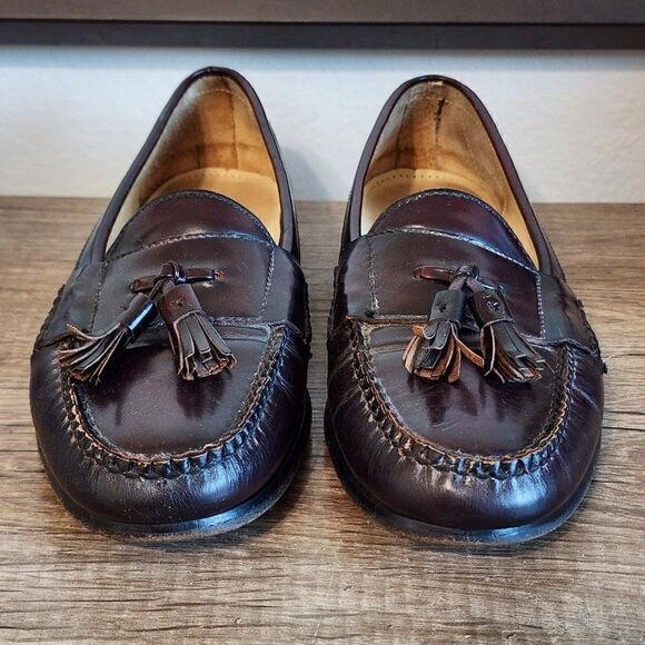 Cole Haan Tassel Men\'s Loafers Dress Shoes Size 10.5 Burgundy main image 8